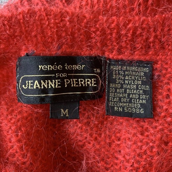 Vintage 80s Renee Tener For Jeanne Pierre Mohair Picasso Art Graphic Sweater M - Picture 10 of 12